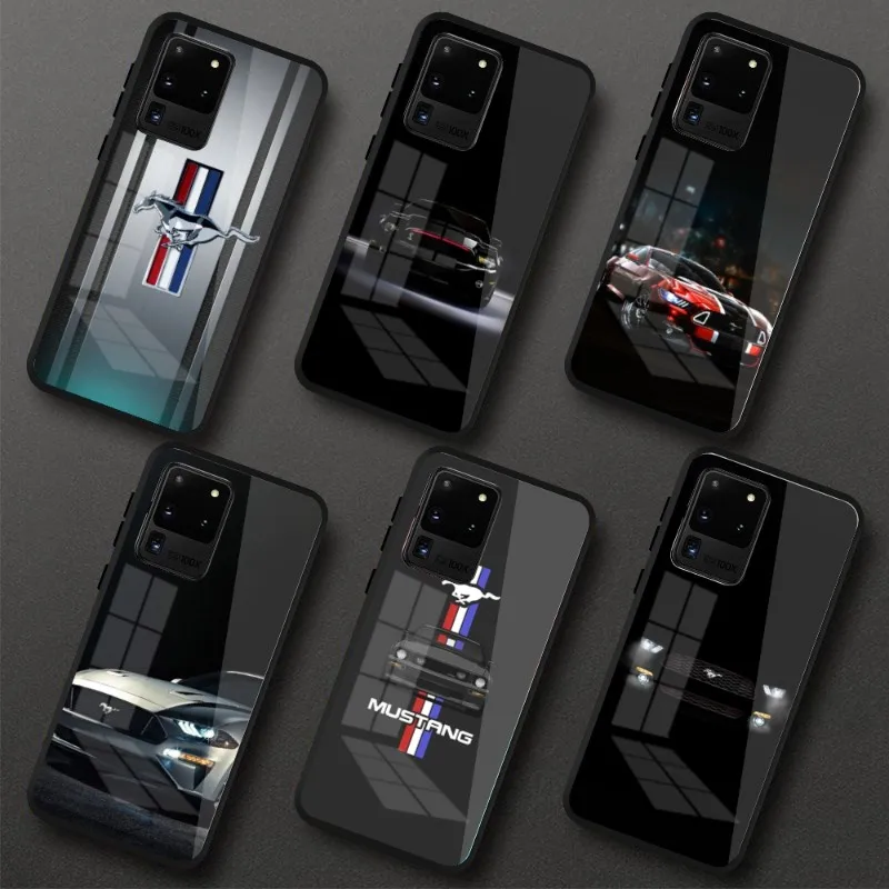 

Стеклянный чехол для телефона Mustang Cobra Shelby чехол для телефона для Samung S23 S22 S21 Pro Ultra A13 A33 A53 NOTE 20 PC