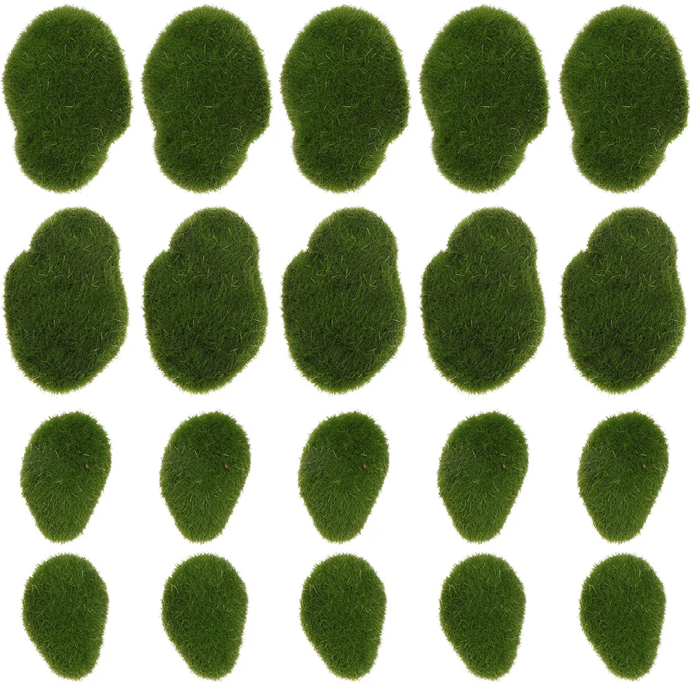 

24pcs Micro Landscape Realistic DIY Decorative Artificial Moss Stones Artificial Moss Balls Moss Rocks