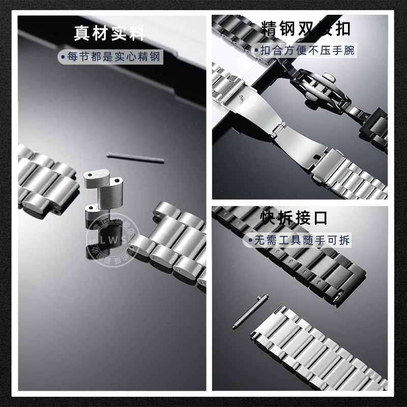 Ремешок из нержавеющей стали 20 мм 22 для Armani Black Knight AR1970 1981 2447 0389 60008 ремешок часов