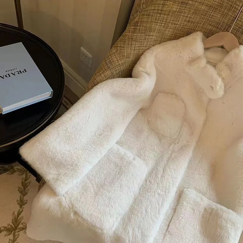 Artificial Fur Coat Long Eco Fur Coat For Women Winter Plush Jacket  2022 Warm Faux Fur Coats Women's Outerwear Female Clothing