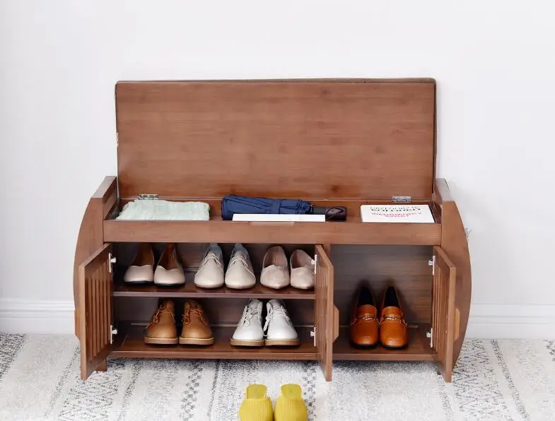 Современная бамбуковая полка для обуви органайзер прихожей бытовая хранения с