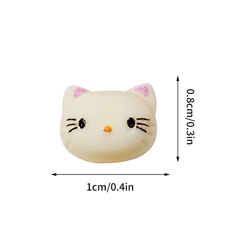 Мультяшный Sanrio однотонные аксессуары для ногтей с кошкой КТ светящиеся