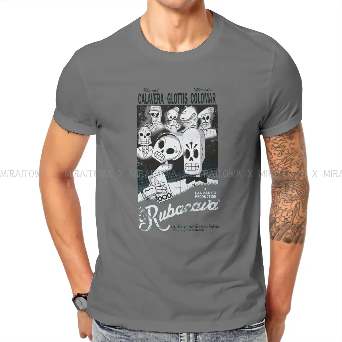 Grim Fandango Мужская футболка Rubacava модная футболка Harajuku уличная хипстерская одежда