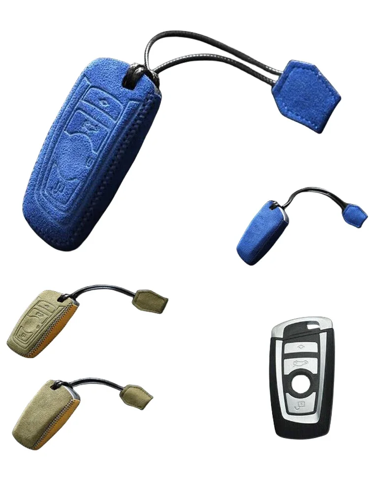 Замшевый Кожаный Автомобильный смарт-брелок с дистанционным управлением брелок