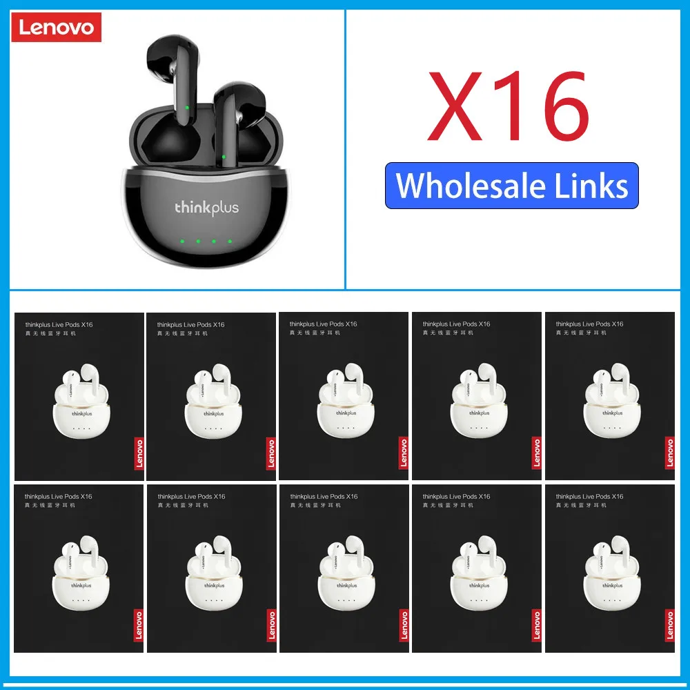 

Оригинальные беспроводные наушники Lenovo X16, 5/10 шт., Bluetooth 5,2, TWS, спортивные стереонаушники с двойным HD микрофоном