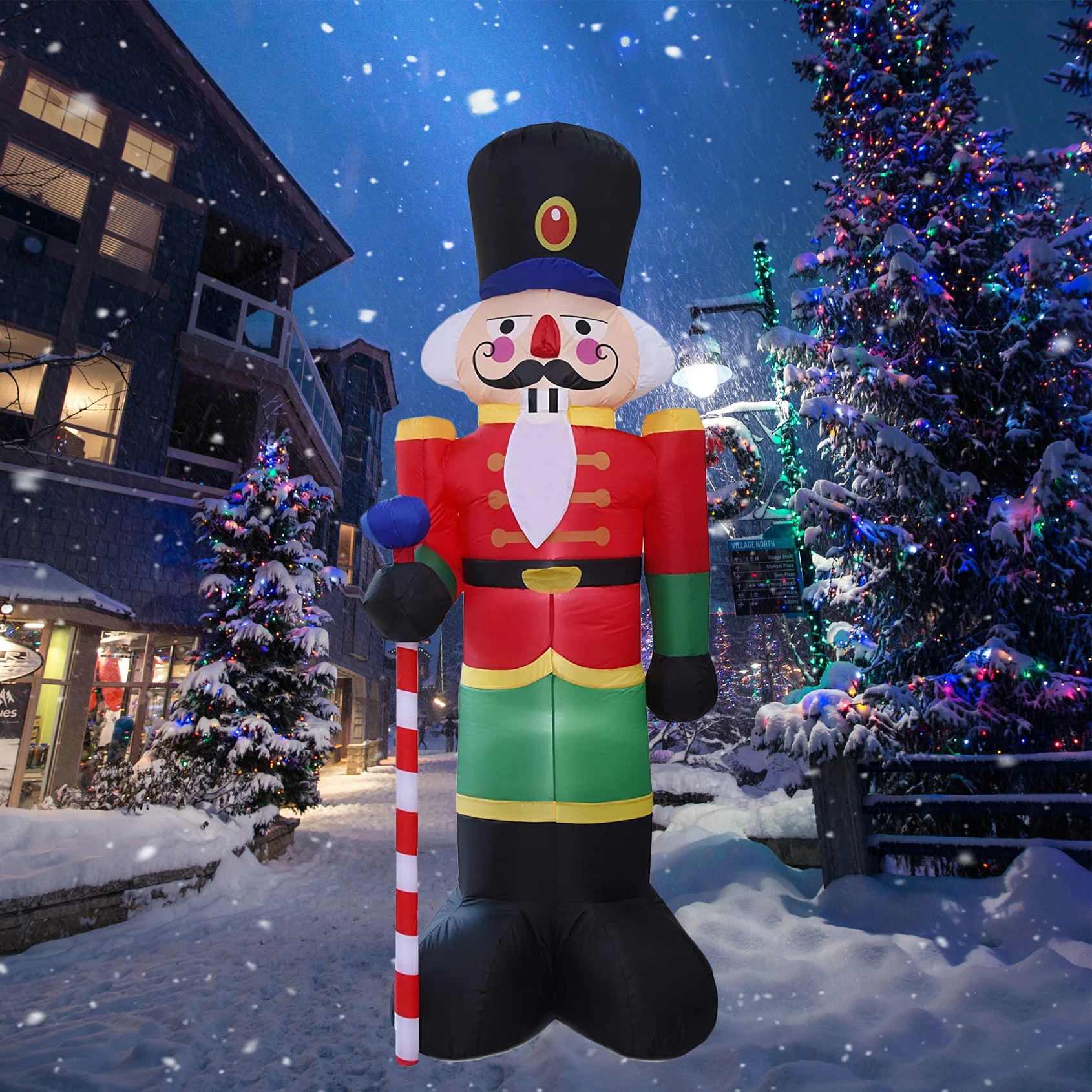 

8FT 2.4M H Christmas Inflatable The Nutcracker Outdoor Decoration Yard Garden Decoration(The Nutcracker)