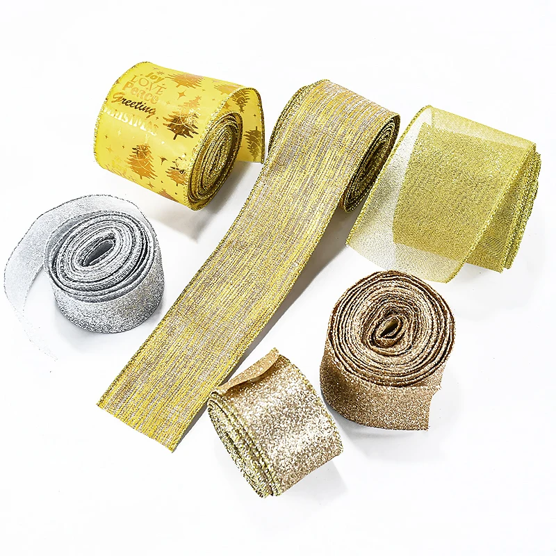 5 м/рулон блестящая рождественская лента натуральный джутовый рулон мешковины