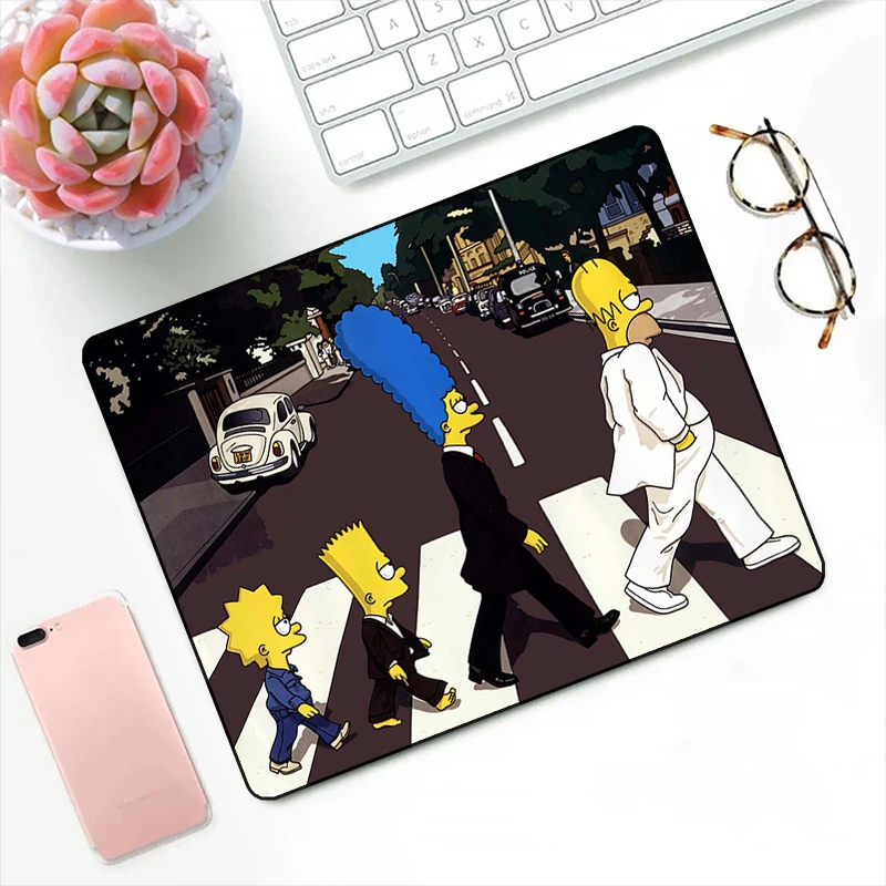 

Simpsones Gaming Mouse Mat Mause Pad Gamer Kawaii Desk Accessories Deskmat Mousepad Mats Anime Pc Pads Keyboard Laptops Mice