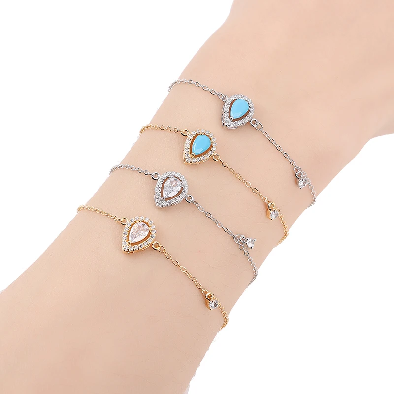 

Bracelet HADIYANA Elegant Fashion Droplet Women's Shiny Girls' Handchain Boutique Jewelry SL3739 Valentine's Day Gift