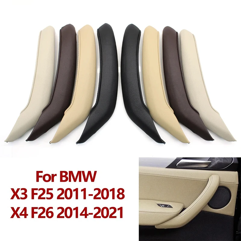 

Для BMW X3 X4 F25 F26 2010-2016 внутренняя левая и правая дверная ручка пассажира наружная крышка кожаная отделка Замена