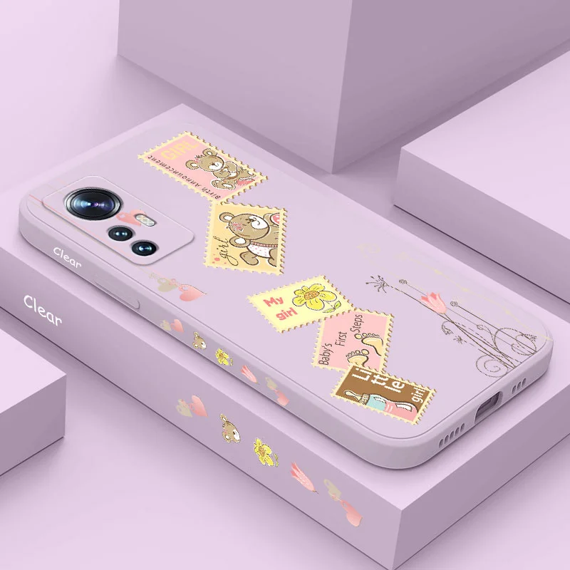 

Growth Stamps Phone Case For Xiaomi Mi 13 12 12T 12S 11 11T Ultra 10 10T 9 9T 9SE 8 Pro Lite 5G Liquid Silicone Cover