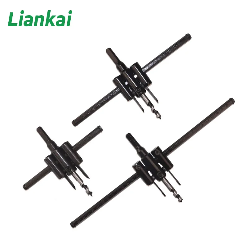 

Metal Cutter Adjustable Wood Circle Hole Saw Drill Bit 30mm-120mm 30mm-200mm 30mm-300mm Crown for Wood Metal Aircraft Type Black