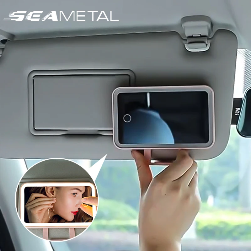 

Перезаряжаемое Светодиодное Зеркало Для Макияжа SEAMETAL С Подсветкой Для Салона Автомобиля