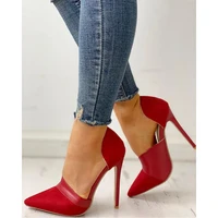 women sandals 2022 stylish summer sexy pointed stiletto red high heels banquet fashion hollow ladies shoes