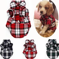 fashion pet shirts summer classic plaid pet dog clothes for small dogs french bulldog puppy dog t shirt for dogs pets clothing