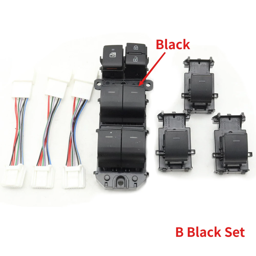 

Обновленный светодиодный переключатель управления стеклоподъемником с левым рулем и белой подсветкой для Toyota RAV4 CHR Corolla Yaris Cross Sienna 2024-2025