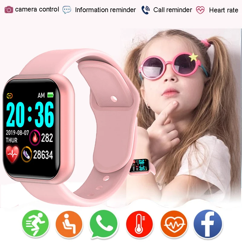 

Wristwatch Fitness Y68 Color Screen Smart Sport Watch Activity Running Tracker Heart Rate For Children Men Women Smartwatch Kids