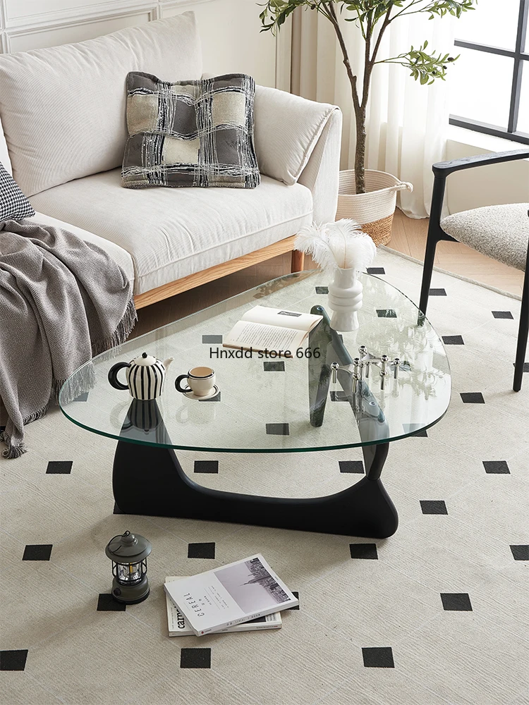 Очень простой современный стеклянный журнальный столик Noguchi Yong для гостиной