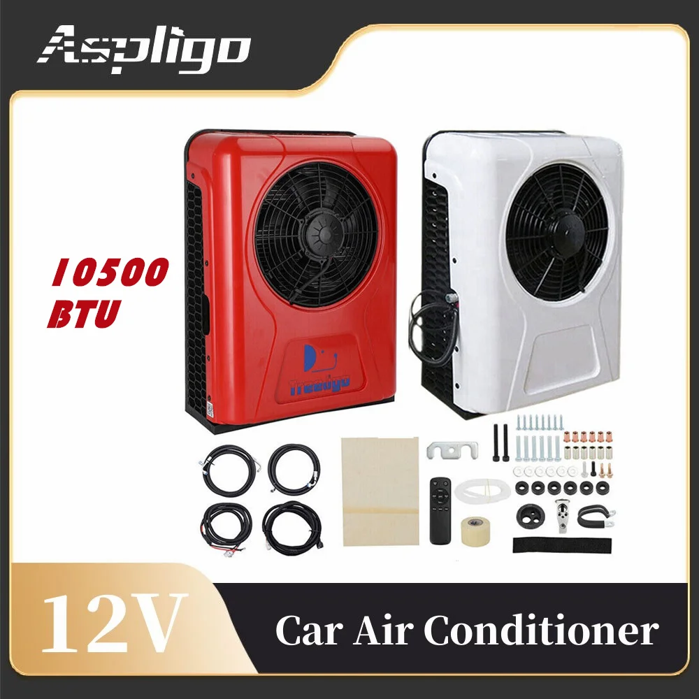 

10500btu 12V Electric Automotive Split Parking Air Conditioner 24V Air Conditioning for Car Bus Van Tractor Truck Camp Van Boat