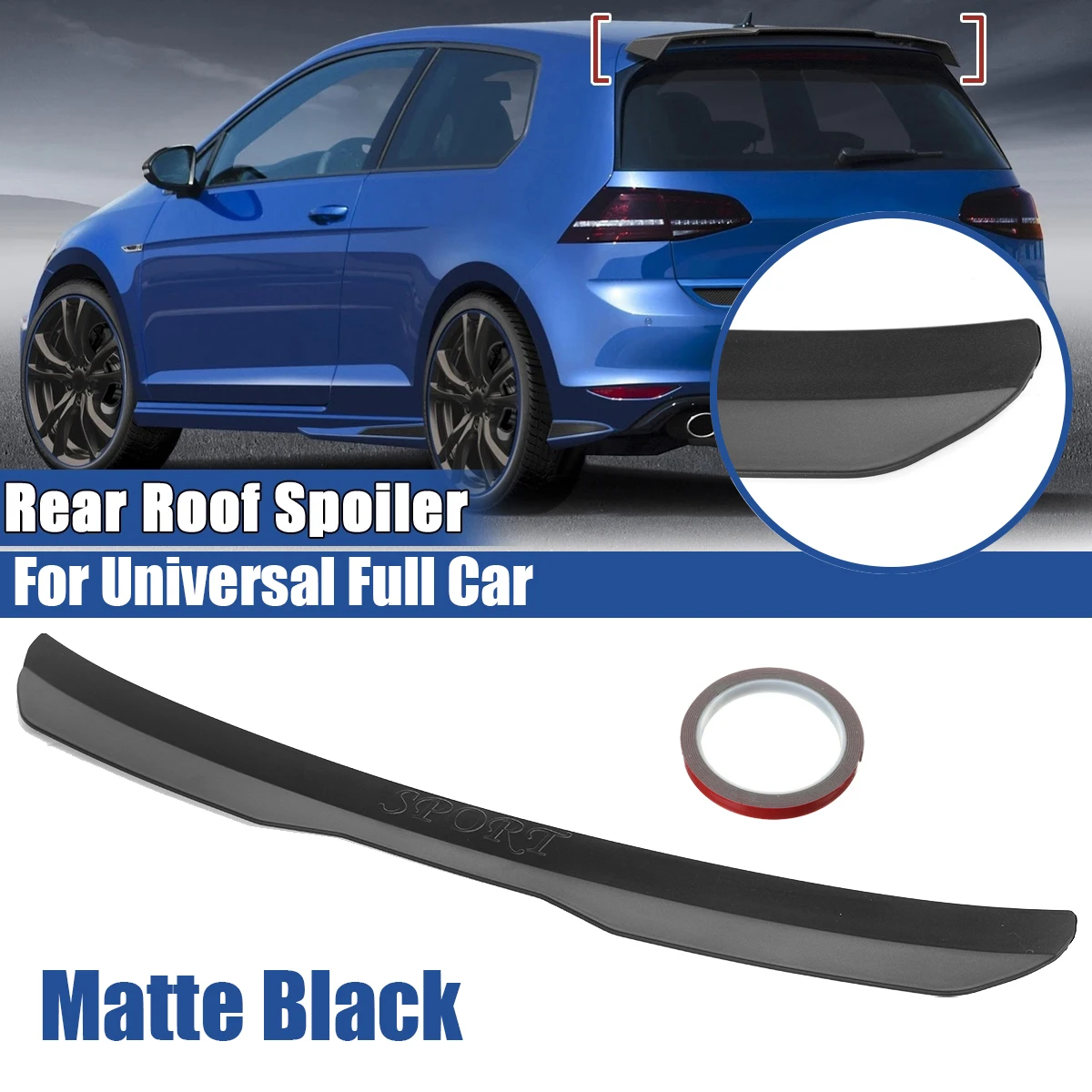

For Volkswagen VW Goif 7 Spoiler MK 7.5 Vii Gti R Rline Plastic Carbon Fiber Rear Trunk Wing Lip Body Kit Car Trim Accessories