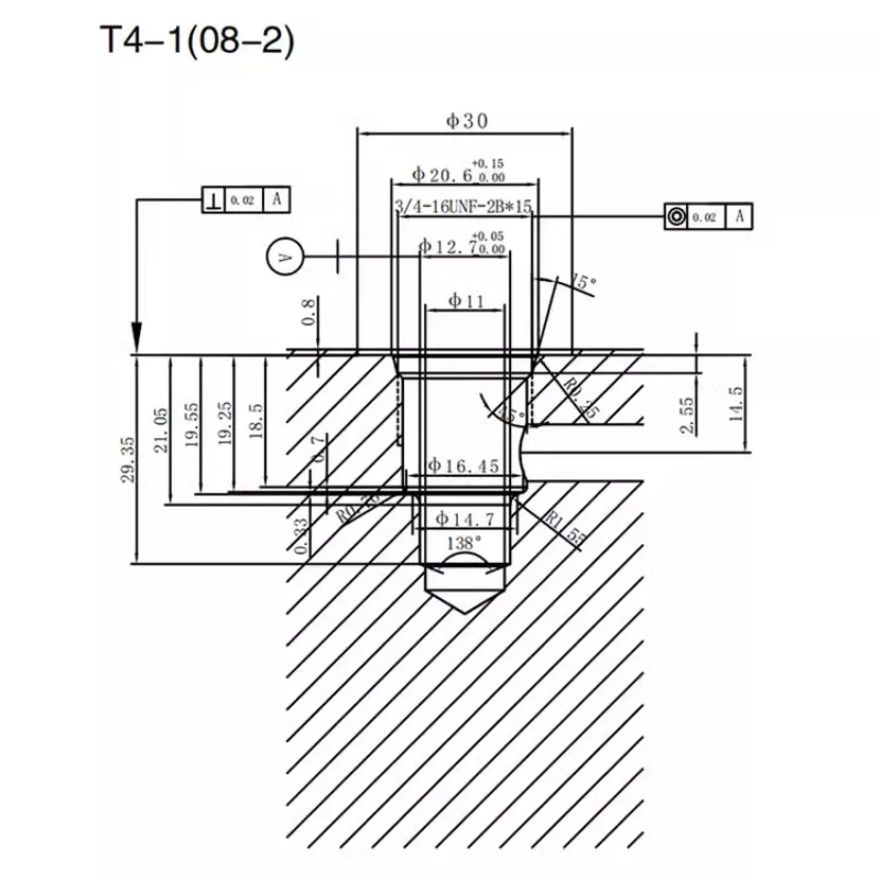 Два положения два нормально замкнутых резьбы вставка DHF08-220/SV08-20 электромагнитный