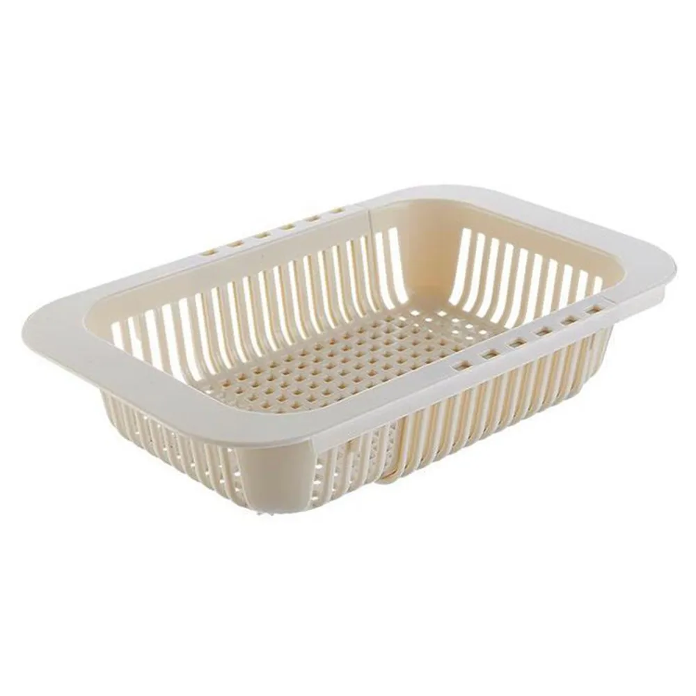 

Collapsible Colander Kitchen Sink Colander Draining Strainer Dish Drying Rack Non-Slip Extra Long Extension Colander