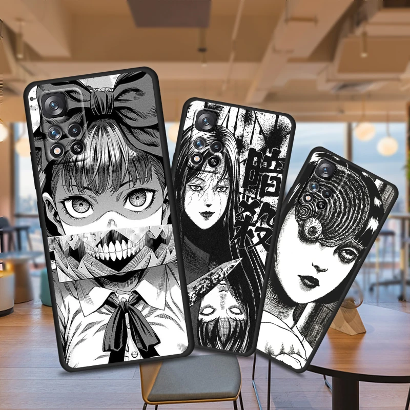 

Junji Ito Terror Horror Anime for Xiaomi Redmi Note 11 10 11T 10S 9 9S 8 7 5G 4G Soft Black Phone Case Fundas Coque Capa Cover