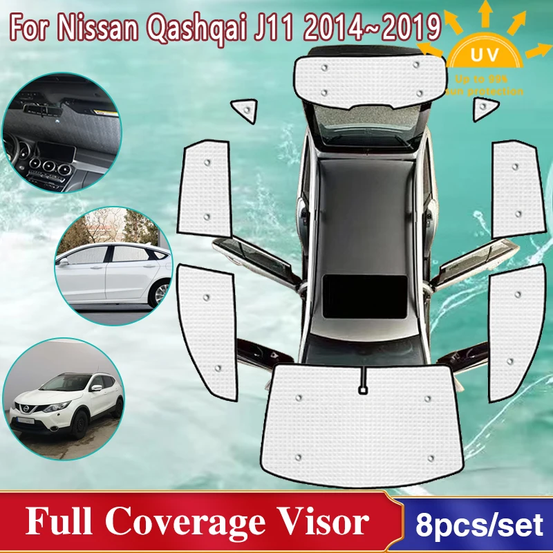 

Car Full Coverage Sunshade For Nissan Qashqai J11 Accessories Rogue Sport 2014~2019 Windshield Window Shaby Visor 2015 2016 2017