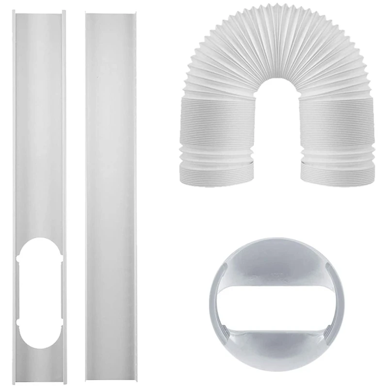 

Air Conditioner Window Seal Window Plate Kit Flexible Easy To Install Flat Mouth Adapter Air Conditioner Pipe Set