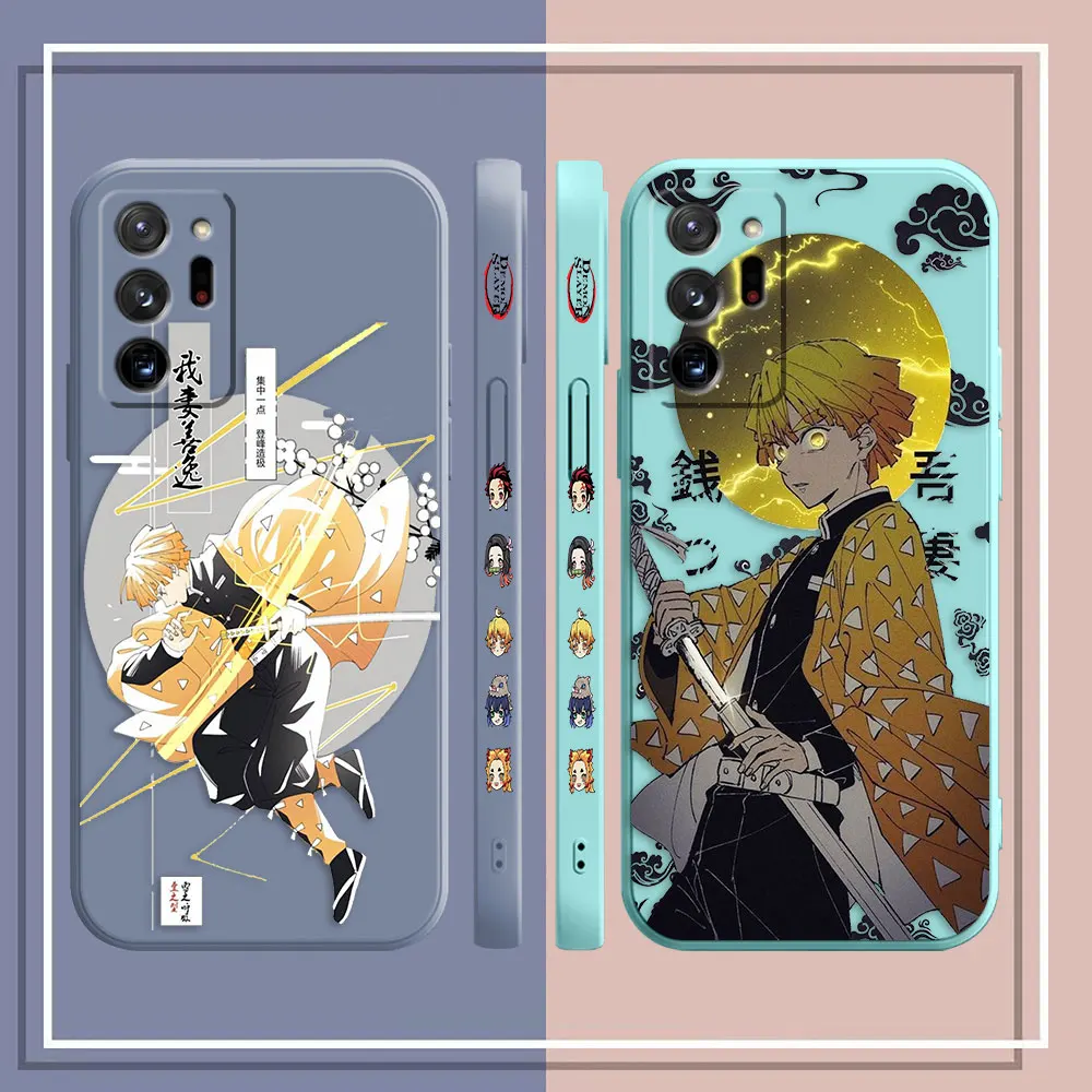 Case For Samsung Galaxy A90 A80 A70 A60 A50 A40 A30 Note 20 10 M33 Pro Plus Lite Ultra 4G 5G Case  Kimetsu No Yaiba Demon Slayer