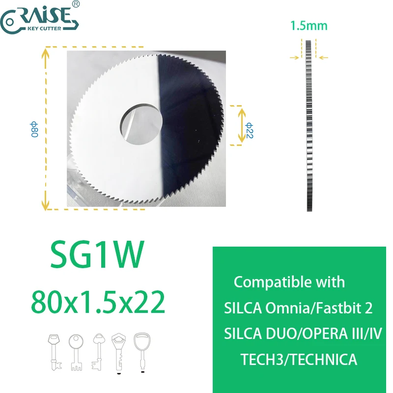 Резак SILCA Omnia SG1W 80x1,5x22 совместимый с Fastbit2 DUO OPERA TARGA TECHNICA KEYLINE BIANCHI 202 послепродажное обслуживание Резак SILCA Omnia SG1W 80x1,5x22 совместимый с Fastbit2 DUO OPERA TARGA TECHNICA KEYLINE BIANCHI 202 послепродажное обслуживание