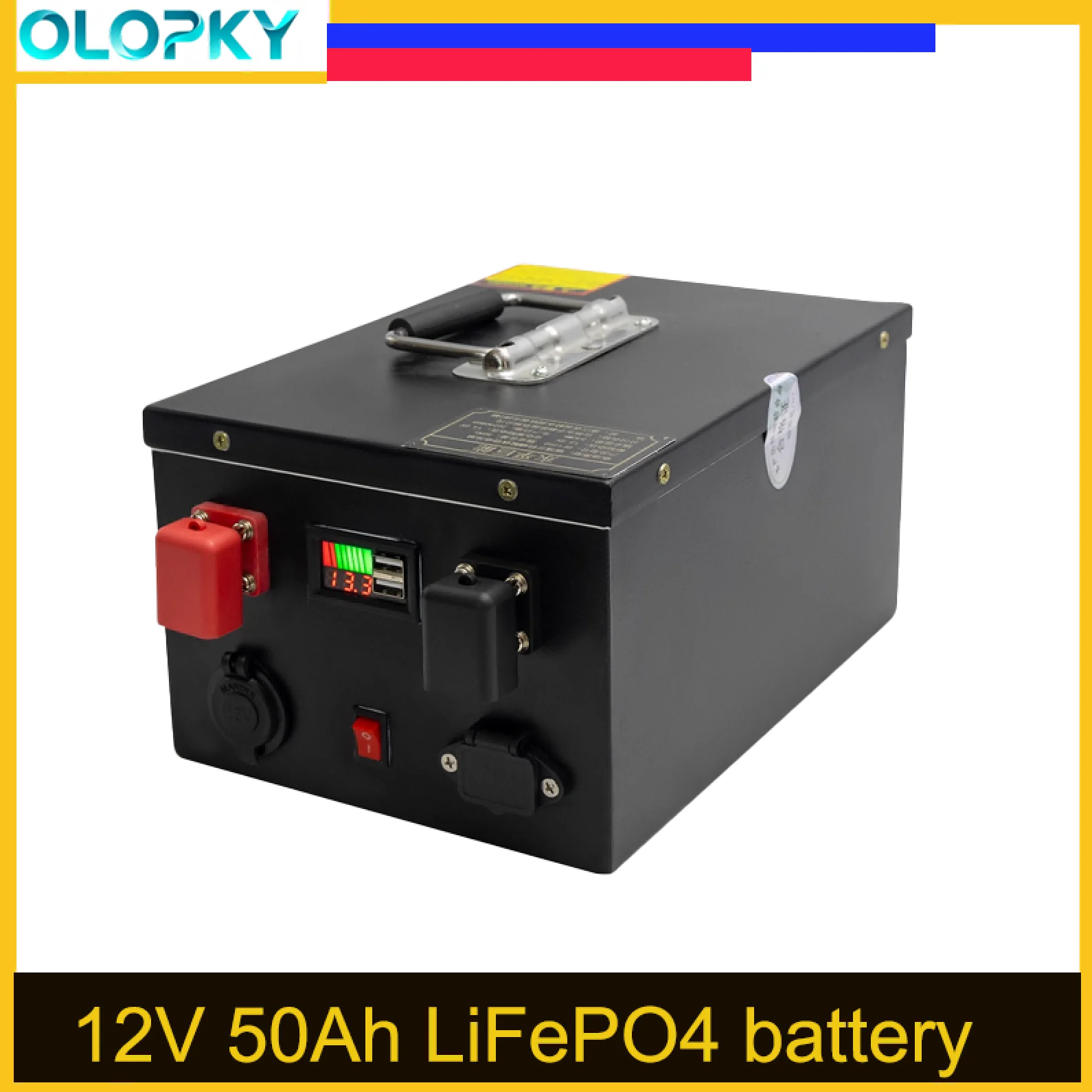 Фото 12 В Lifepo4 50 Ач 80 Ач 100 Ач с батареей BMS Походная тележка Рыболовная лодка для дома на колесах Высококачественная емкость для перезаряжаемой батареи №1