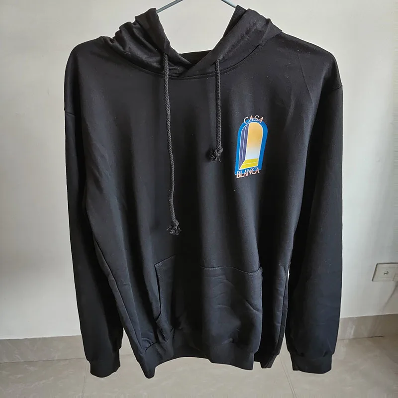 

Hooded Hoodie New Fashion Cotton Casablanca Pullovers High Quality Men Clothing Door Graphic Hoodies for Men