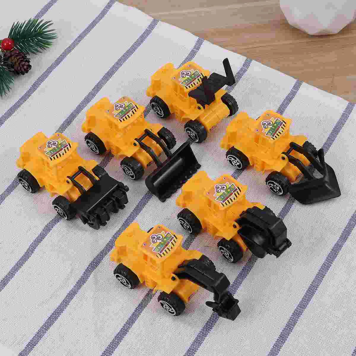 

6pcs Construction Truck Engineering Vehicle Educational Truck Model Toys Gift Decoration Party Favor for Kids