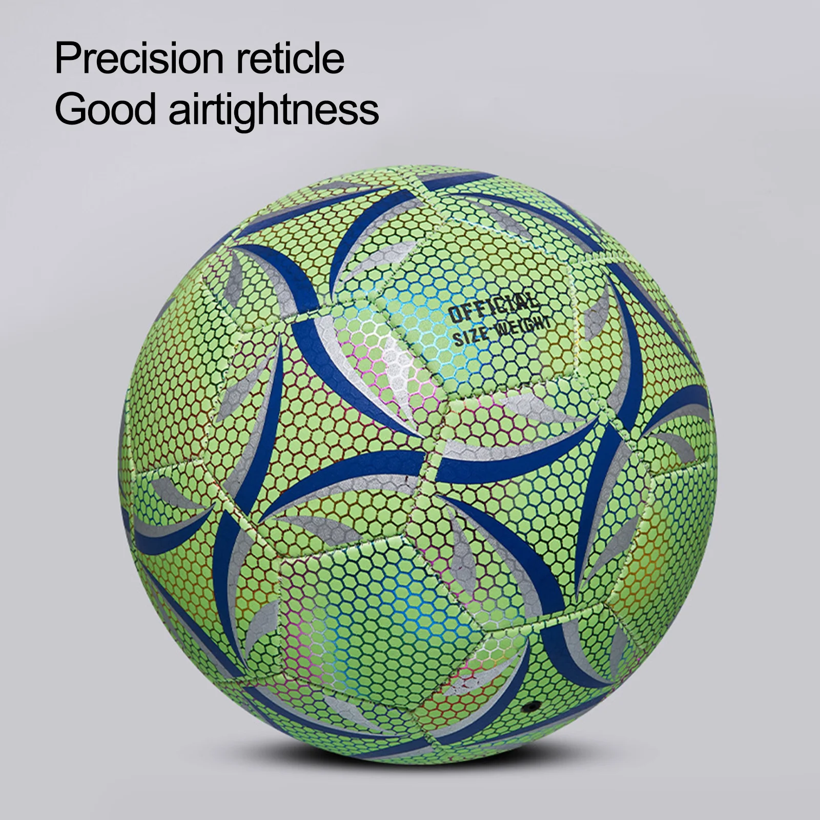 

Durable New Practical Quality Football Ball Good Seal High-tech Luminous PU Environmentally Friendly Fluorescent