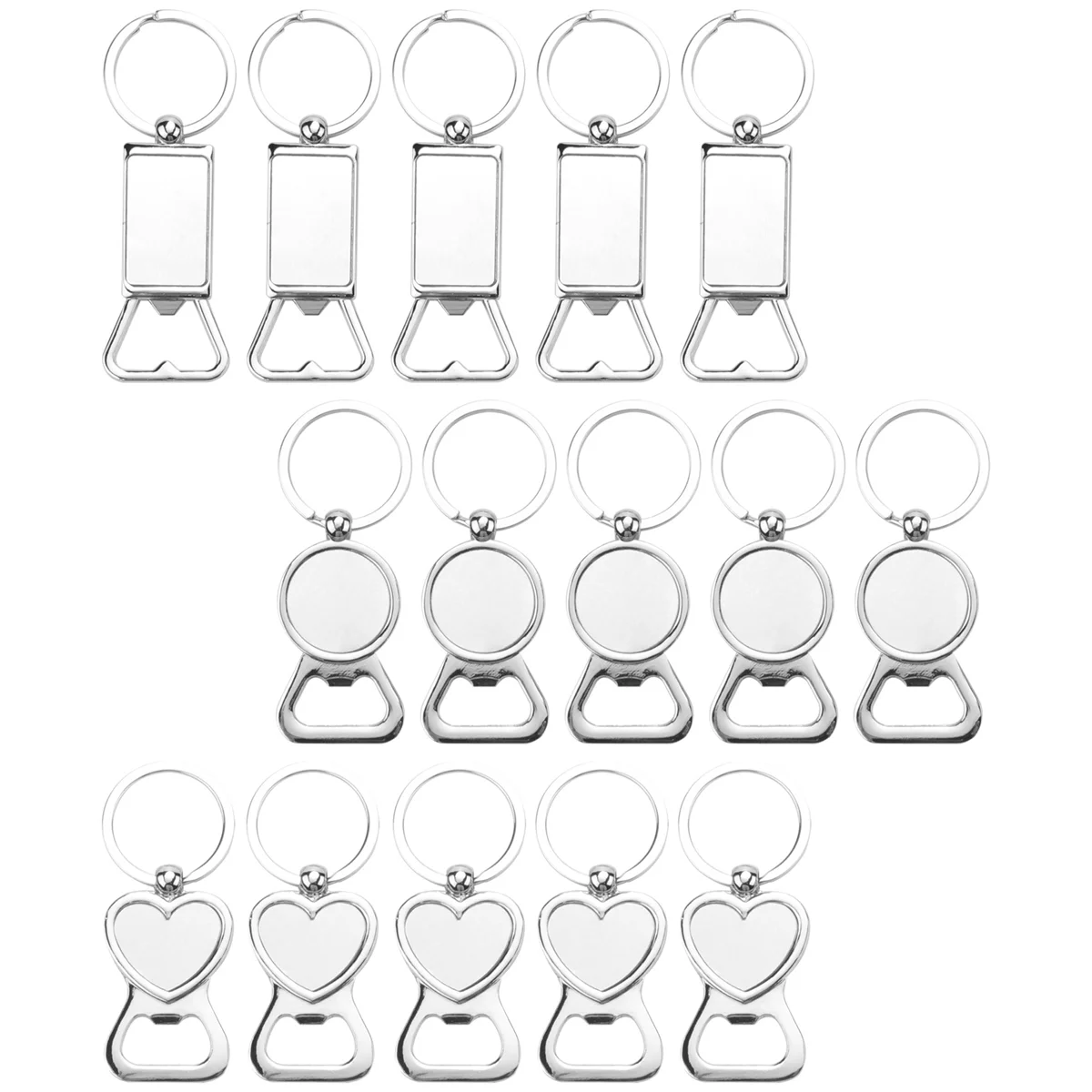 

Sublimation Blanks Keychains Metal Bottle Opener Heat Transfer Sublimation Keychains for Personalized Sublimation Photo