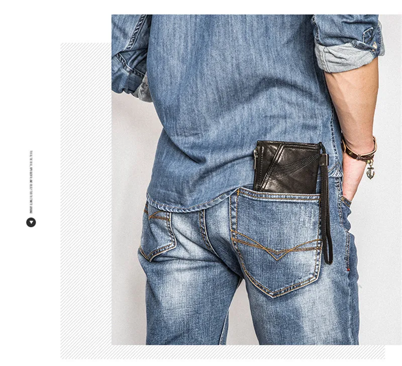 Fashion designer luxury genuine leather men's clutch wallet casual personality natural real cowhide thin card holder coin purse