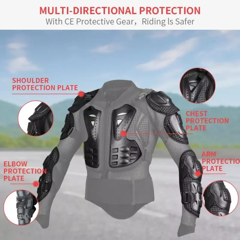 

Motorcycle Armor Motocross Protector Jacket ATV Body Protective Clothing Chest Ski Protection Gear Moto Equipment Accessories