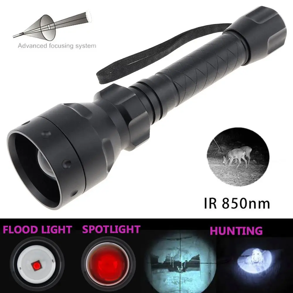 

Adjustable Tactics Led Zoom Torches Lamp Shockproof Outdoor Super Bright Infrared Flashlight New T50 Strong Light Wholesale Hot