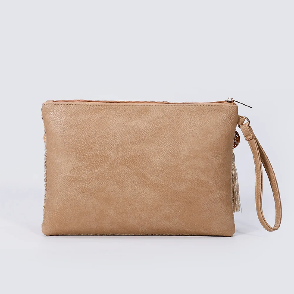 Fashion Straw Wristlet Clutch Bags Women Personalization Tassels Envelope Wallets Ladies Casual Summer Beach Woven Clutch Purse