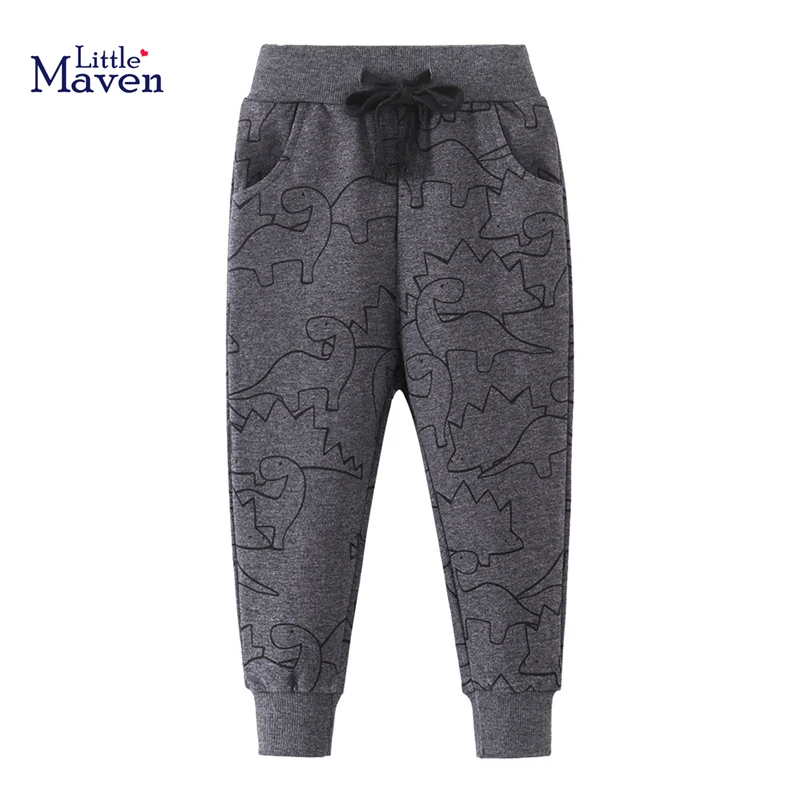 Брюки Детские с динозаврами х/б на осень/весну