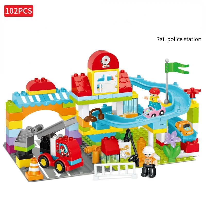 Конструктор детский пожарная станция совместимый с конструктором |