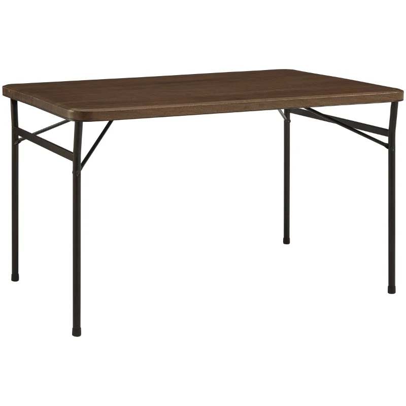 

Mainstays 48" Faux Wood Folding Table, Walnut picnic table desk table petite table pliante camp kitchen