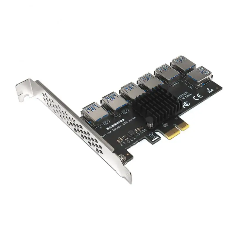 

Карта расширения Gold PCIE PCI-E, от 1 до 4/5/6/7, USB 3,0, усилитель концентратора X16, PCI Express, 1X адаптер To16X для майнинга биткоинов ETH