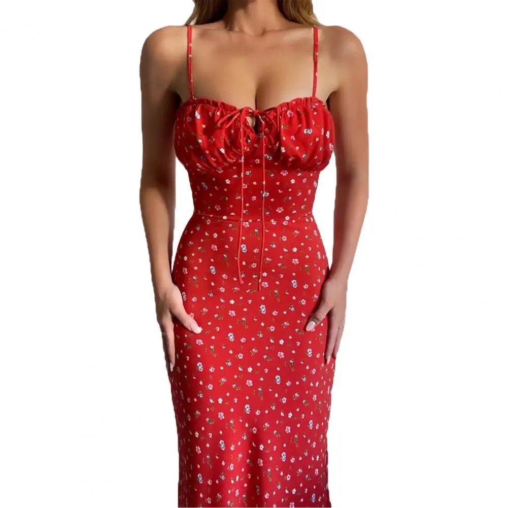 

Sexy Summer Sling Dress Sleeveless Bandage Floral Printing Slip Dress women's fashion dresses 2022 vestidos