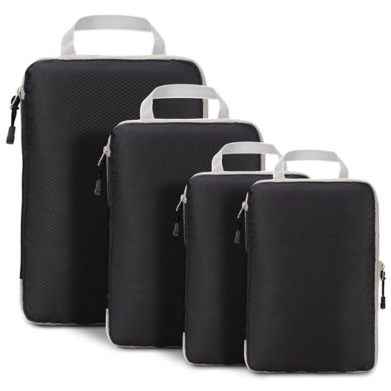 

Compressible Portable Nylon Suitcase Foldable Handbag Travel Packing Luggage Storage Bag Organizer Waterproof Cubes Bag With