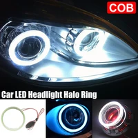 1 pair car angel eyes halo ring led light lamp dc 12 24v car motorcyle headlight daytime running light drl fog light with cover
