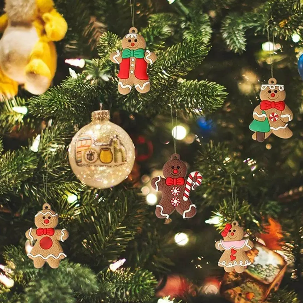 12 шт. пряничные мужские подвески украшение для рождественской елки подвесное