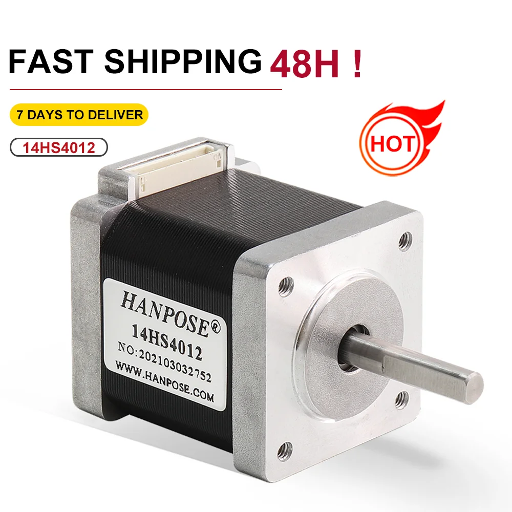 Шаговый двигатель NEMA14 14HS4012 1.2A 0.22Nm2 фаза для гравировального и фрезерного станка с