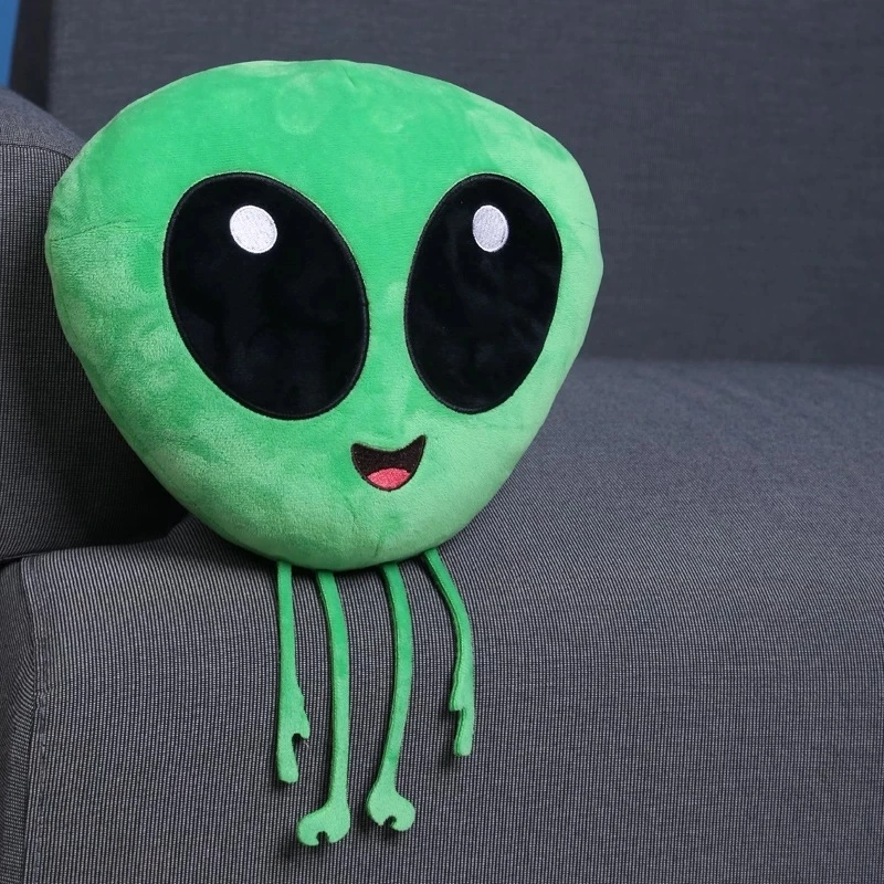 

33cm Fashion Girl Funny ET Pillow Expression Adventure Green Alien Monster Plush Doll Toy Friend Boy Birthday Gift Toys